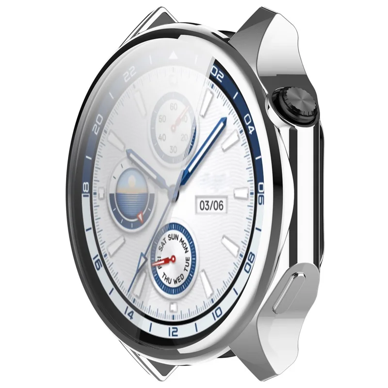 For Oppo Watch X / OnePlus Watch 2 Case Full Coverage Electroplating TPU Watch Cover - Silver