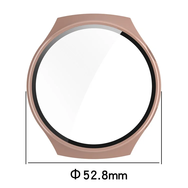For Huawei Watch 4 Pro Space Edition Smartwatch PC Frame Case with Curved Tempered Glass Screen Film - Black