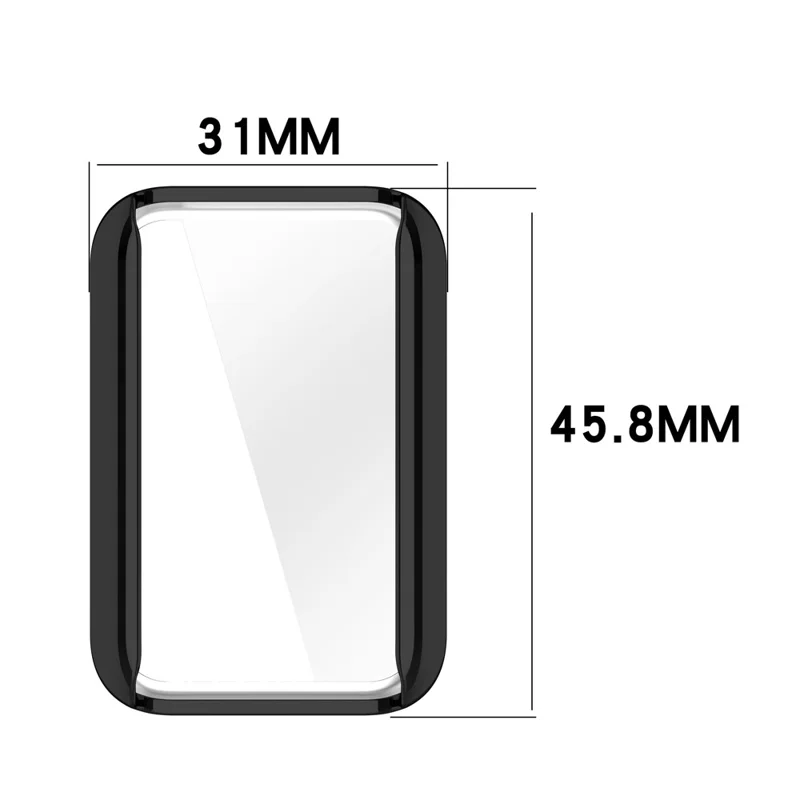 Electroplating Full-Wrapped Watch Frame Case for Honor Band 9 Shockproof TPU Protector - Black