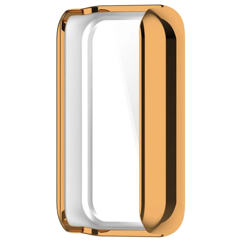 Electroplating Full-Wrapped Watch Frame Case for Honor Band 9 Shockproof TPU Protector - Rose Gold