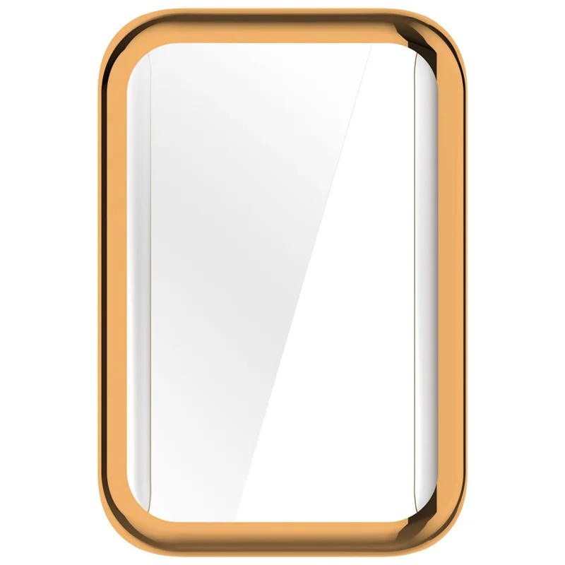 Electroplating Full-Wrapped Watch Frame Case for Honor Band 9 Shockproof TPU Protector - Rose Gold