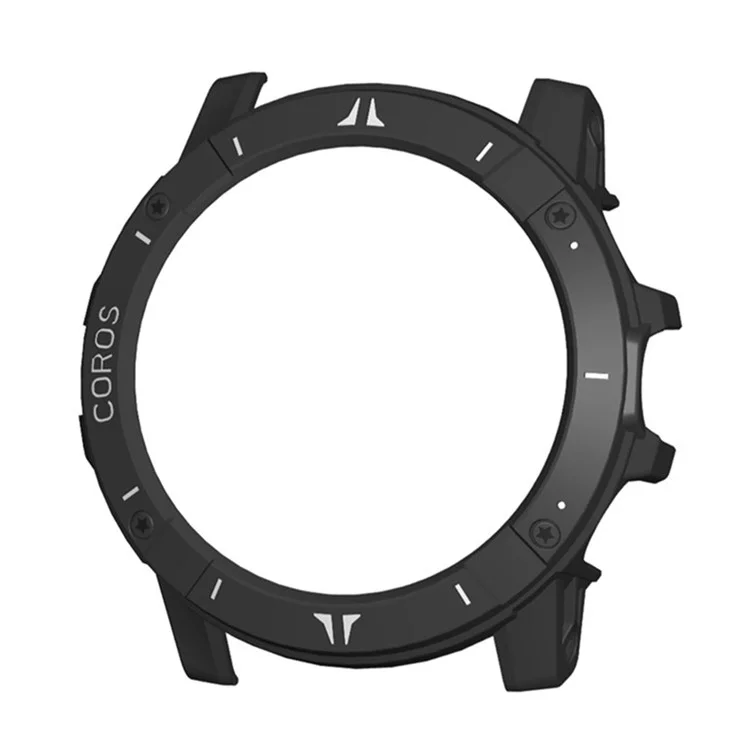 For Coros Vertix 2S Half Cover Case Hard PC Frame Watch Cover - Black / White