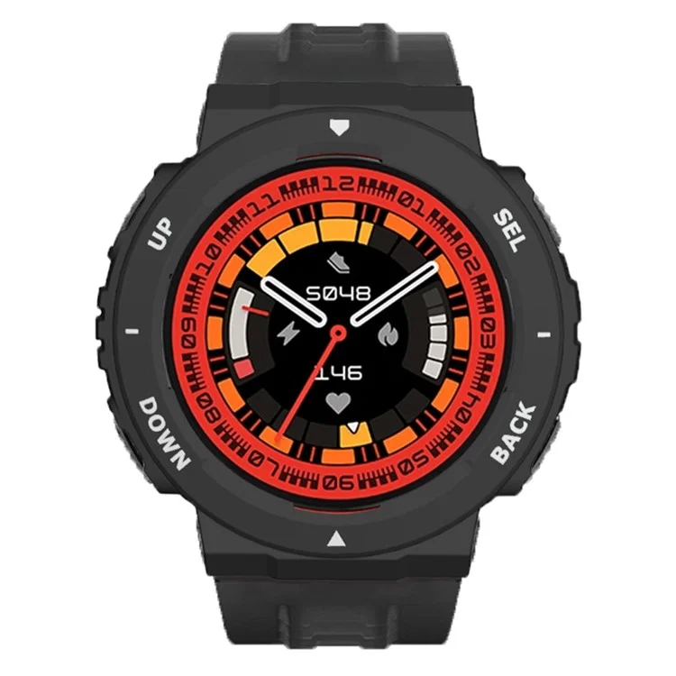 Para Huami Amazfit Active Edge A2212 PC Frame Half Cover Smart Watch Bumper Case - Preto / Branco