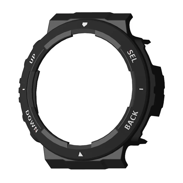 Para Huami Amazfit Active Edge A2212 PC Frame Half Cover Smart Watch Bumper Case - Preto / Branco