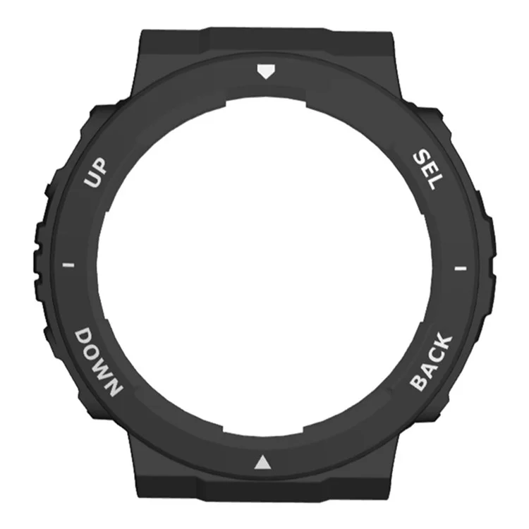 Para Huami Amazfit Active Edge A2212 PC Frame Half Cover Smart Watch Bumper Case - Preto / Branco