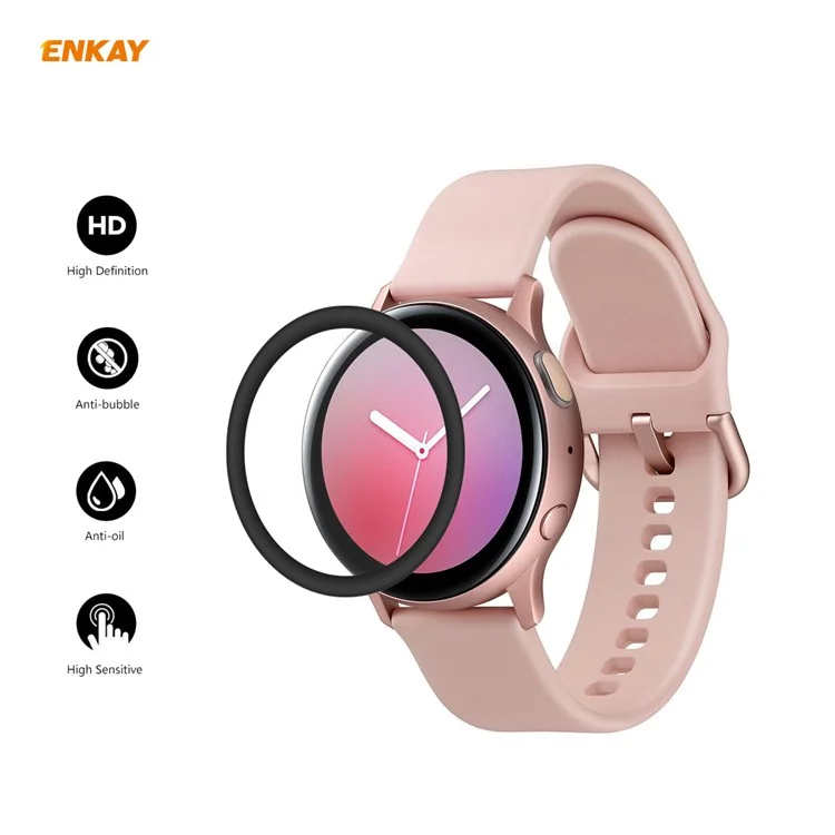 2pcs/set Enkay Hat Prince 3D PC Edge + PMMA Siebsfilm in Voller Größe Für Samsung Galaxy Watch Active2 40mm