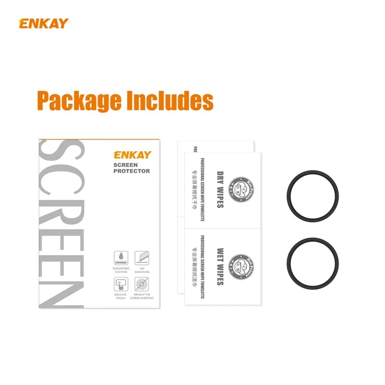 2pcs/set Enkay Hat Prince 3D PC Edge + PMMA Película de Pantalla de Tamaño Completo Para Samsung Galaxy Watch Active2 40mm