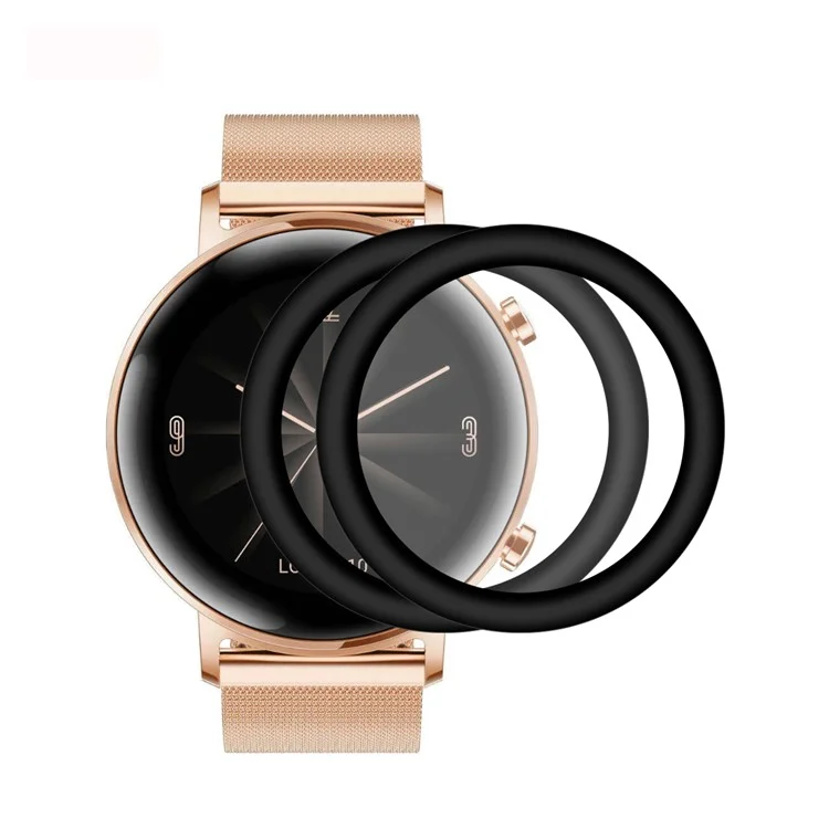 2 Stück / Set ENKAY HAT PRINCE 3D PC-Kante + PMMA Full Screen Protective Film für Huawei Watch GT 2 42 mm