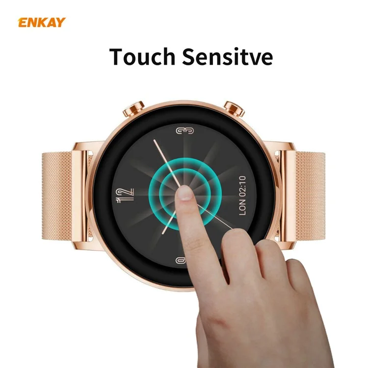 2 Stück / Set ENKAY HAT PRINCE 3D PC-Kante + PMMA Full Screen Protective Film für Huawei Watch GT 2 42 mm