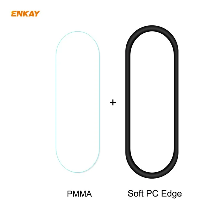 2pcs/set Enkay Hat Prince 3D PC Edge + PMMA Filme de Proteção à Tela em Tamanho Grande Para Xiaomi Mi Band 4