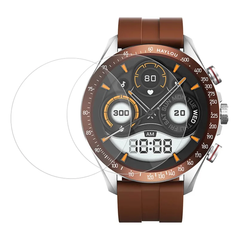 2Pcs For Haylou Solar Pro Tempered Glass Watch Screen Protector 2.5D Arc Edge HD Clear Film