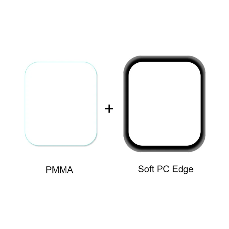 ENKAY 2Pcs / Set Full Covering Curved Edge PC + PMMA Screen Protector for Apple Watch Series SE3 / SE2 / SE1 / 6 / 5 / 4 44mm