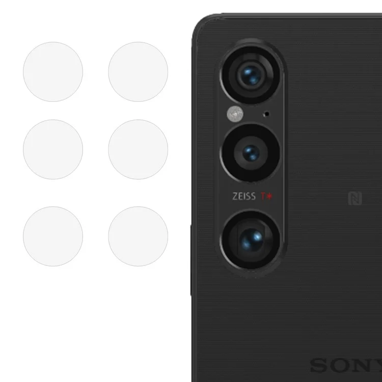 2 Sets For Sony Xperia 1 VI Camera Lens Protector Tempered Glass Lens Film Straight Edge