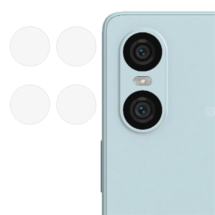 2 Set For Sony Xperia 10 VI Camera Lens Protector Individual Tempered Glass Straight Edges Lens Film
