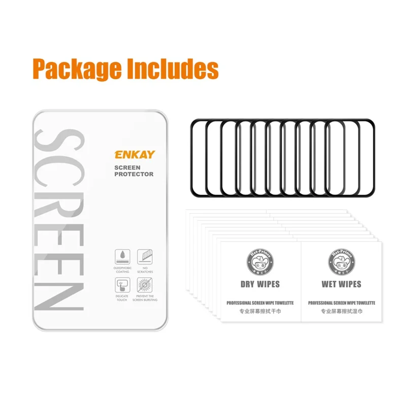 ENKAY HAT PRINCE 10Pcs For Samsung Galaxy Fit3 Screen Protector 3D Curved Edge PMMA Watch Film