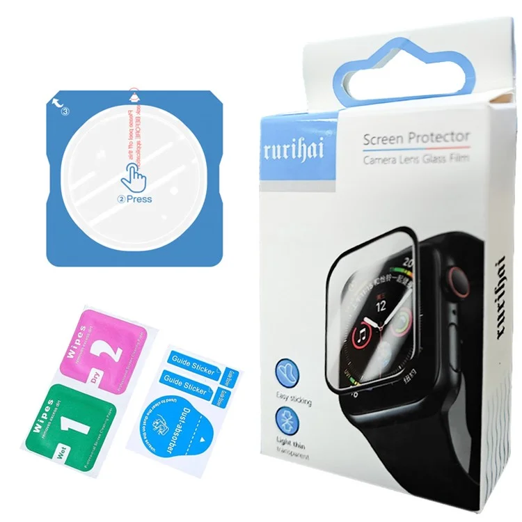RURIHAI For Samsung Galaxy Watch7 40mm / Watch6 40mm Clear Watch Screen Protector with Alignment Tool