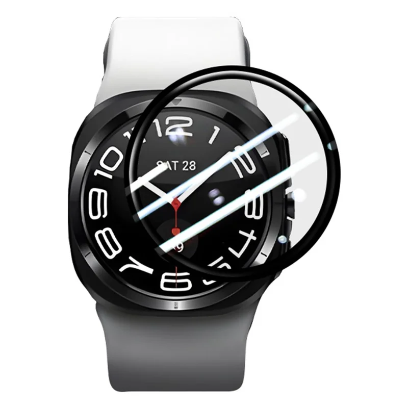 RURIHAI voor Samsung Galaxy Watch7 40mm / Watch6 40mm Screen Protector 3D PMMA Watch Film Volledige Lijm