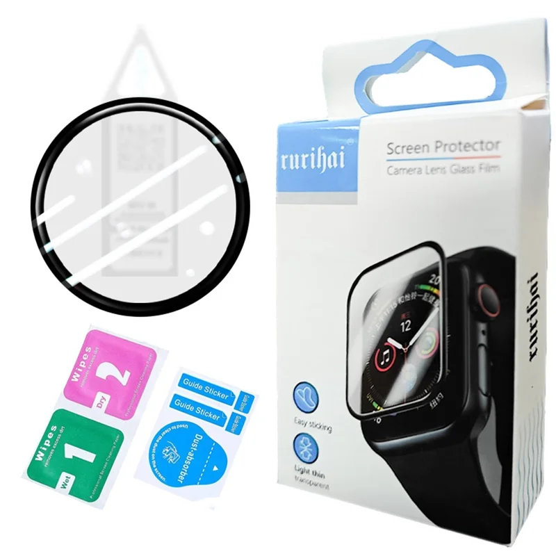 RURIHAI voor Samsung Galaxy Watch7 40mm / Watch6 40mm Screen Protector 3D PMMA Watch Film Volledige Lijm