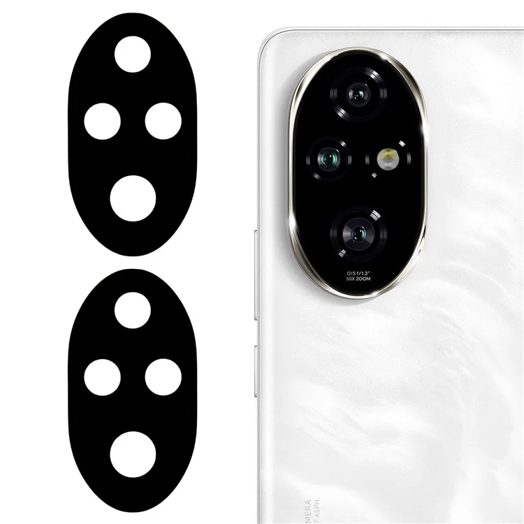 2Pcs For Honor 200 Pro 5G Camera Lens Protector 2.5D Silk Printing Tempered Glass Lens Film