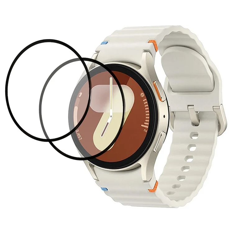 2 Stück Für Samsung Galaxy Watch7 44mm Hartglas-Bildschirmschutz Seidendruckverfahren