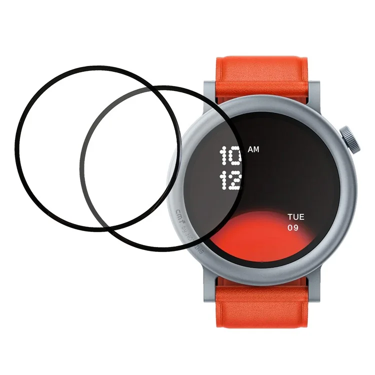 2 штуки / упаковка For Nothing CMF Watch Pro 2 PMMA Clear Watch Screen Protector (чёрная кромка)