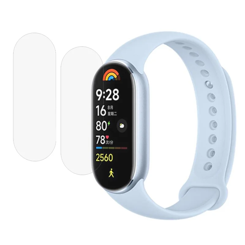 2 pezzi per Xiaomi Mi Band 9 Protezione per lo schermo ad alta definizione Film protettivo per lo schermo in TPU morbido