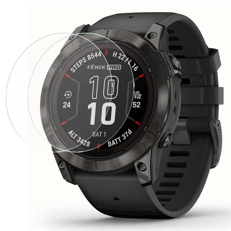 2er Set für Garmin Fenix 7X Pro, gehärtetes Glas 2,5D Bildschirmschutz, HD-Klar
