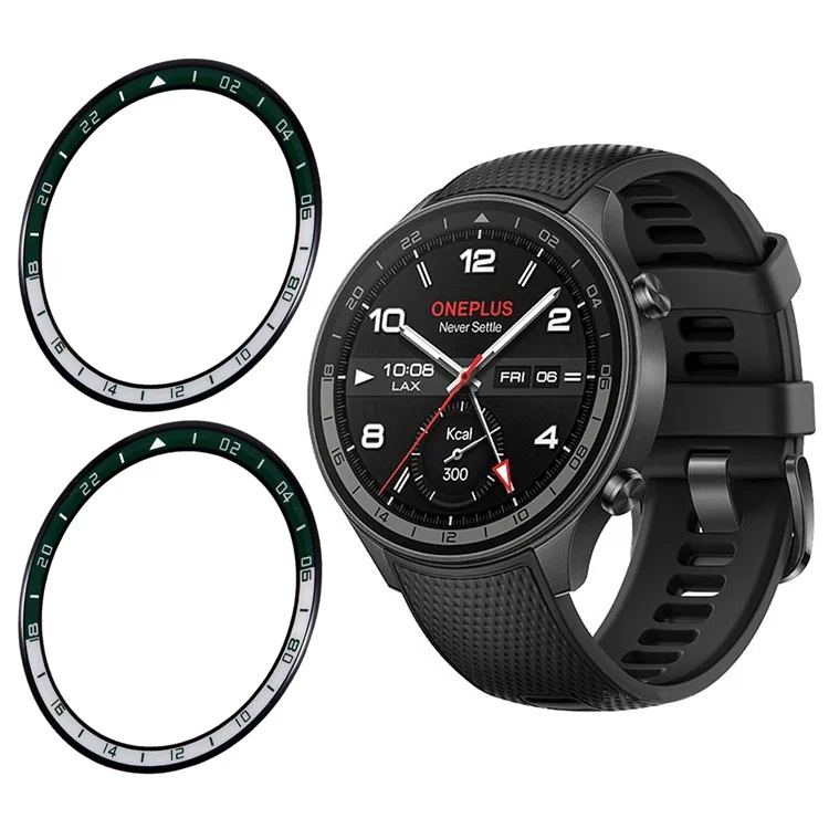 2Pcs / Pack Für OnePlus Watch 2R Watch Screen Protector HD Clear PMMA Film (Schwarzer Rand) - Grün