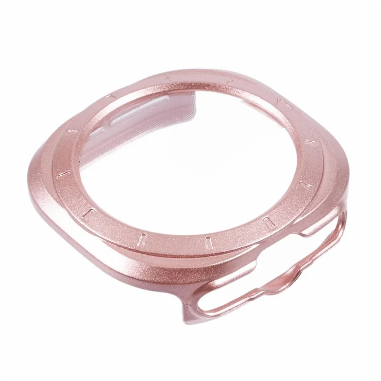 For Apple Watch Ultra 49mm Watch Case Hard PC Cover with Tempered Glass Screen Film - Rose Gold
