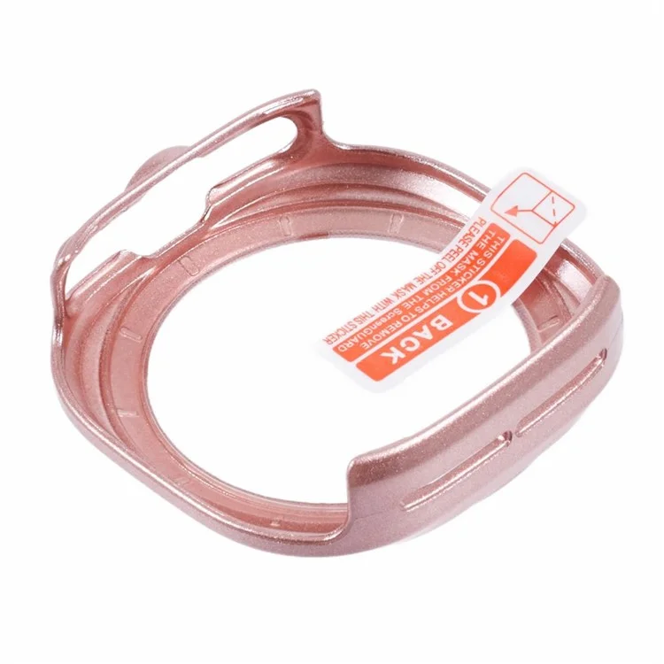 For Apple Watch Ultra 49mm Watch Case Hard PC Cover with Tempered Glass Screen Film - Rose Gold
