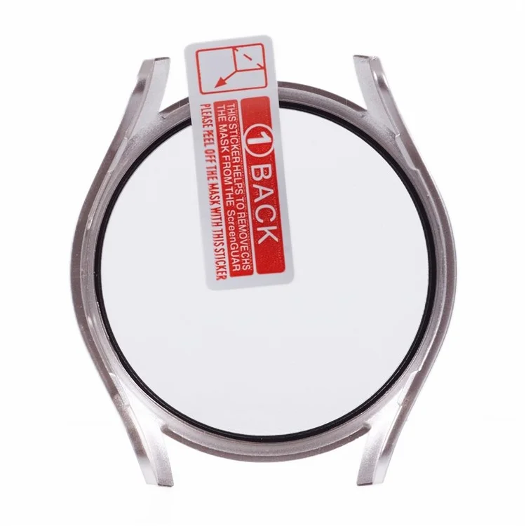 Para Samsung Galaxy Watch7 40mm Caixa do Relógio Capa Rígida de PC com Filme de Tela de Vidro Temperado - Starlight