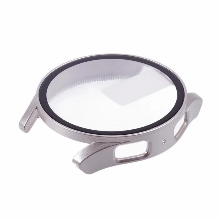 Para Samsung Galaxy Watch7 40mm Caixa do Relógio Capa Rígida de PC com Filme de Tela de Vidro Temperado - Starlight