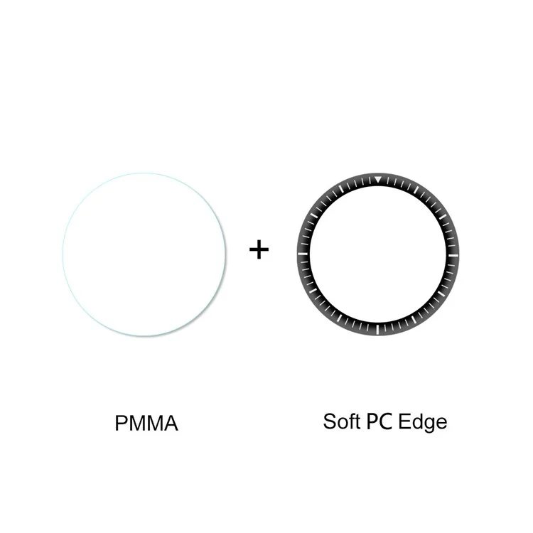 Enkay 3D Curbe Soft Scale PC Edge + PMMA Couverture Complète Protecteur D'écran HD Pour Amazfit GTR 2