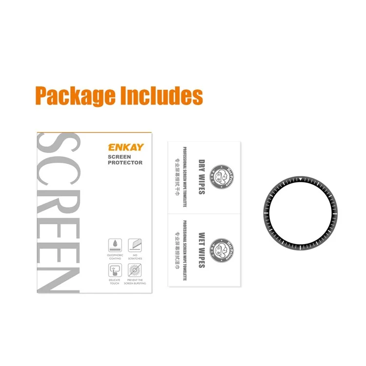 Enkay 3D Curbe Soft Scale PC Edge + PMMA Couverture Complète Protecteur D'écran HD Pour Amazfit GTR 2