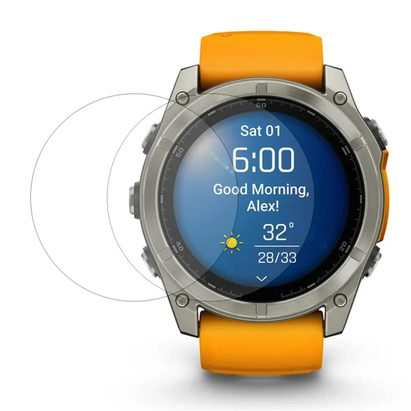 2 Stück Displayschutzfolie für Garmin Fenix 8 47mm Smartwatch, klar TPU-Folie