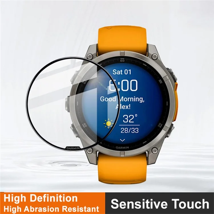 IMAK For Garmin Fenix 8 47mm AMOLED / Fenix 8 MIP Solar 47mm Screen Protector Anti-Scratch PMMA Watch Film