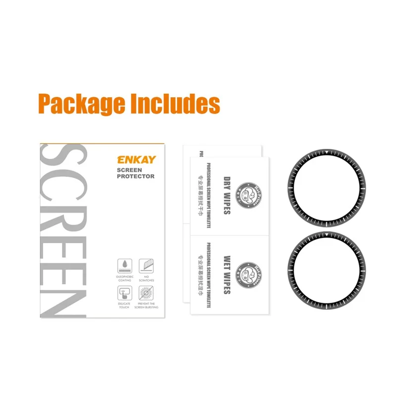 ENKAY 2Pcs/Pack 3D Curved Soft Scale PC Edge + PMMA Full Coverage HD Screen Protector for Amazfit GTR 2