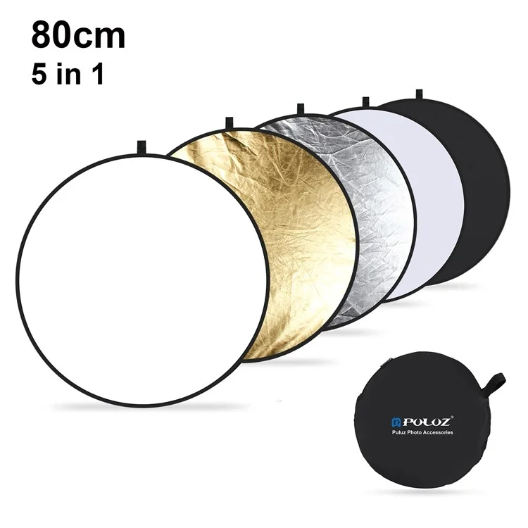 PULUZ 80cm 5 in 1 Photography Reflector Board Folding Photo Studio Reflector Disc