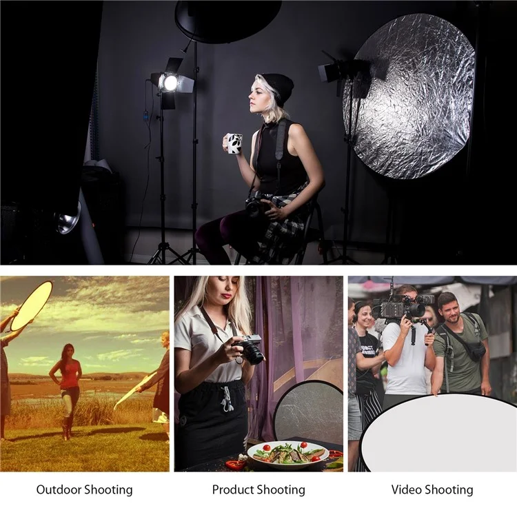 PULUZ 80cm 5 in 1 Photography Reflector Board Folding Photo Studio Reflector Disc
