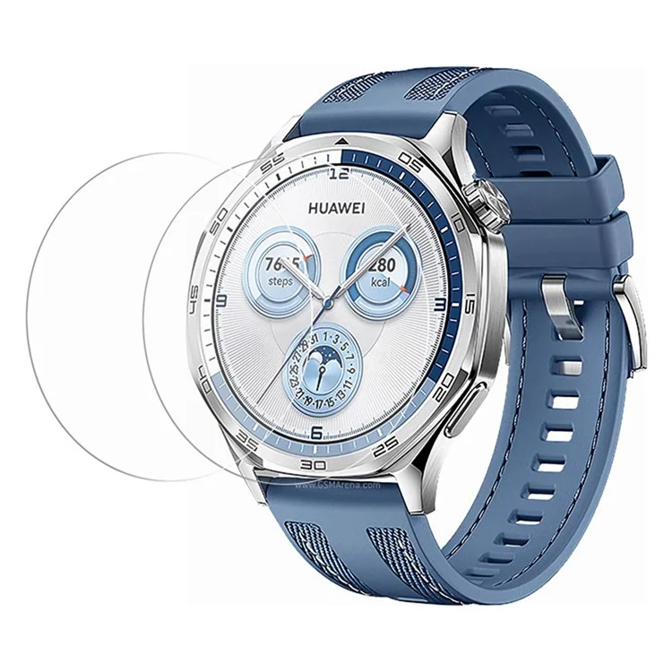 2 piezas para Huawei Watch GT 5 46mm Protector de pantalla de cristal templado 2.5D HD Película de pantalla de reloj