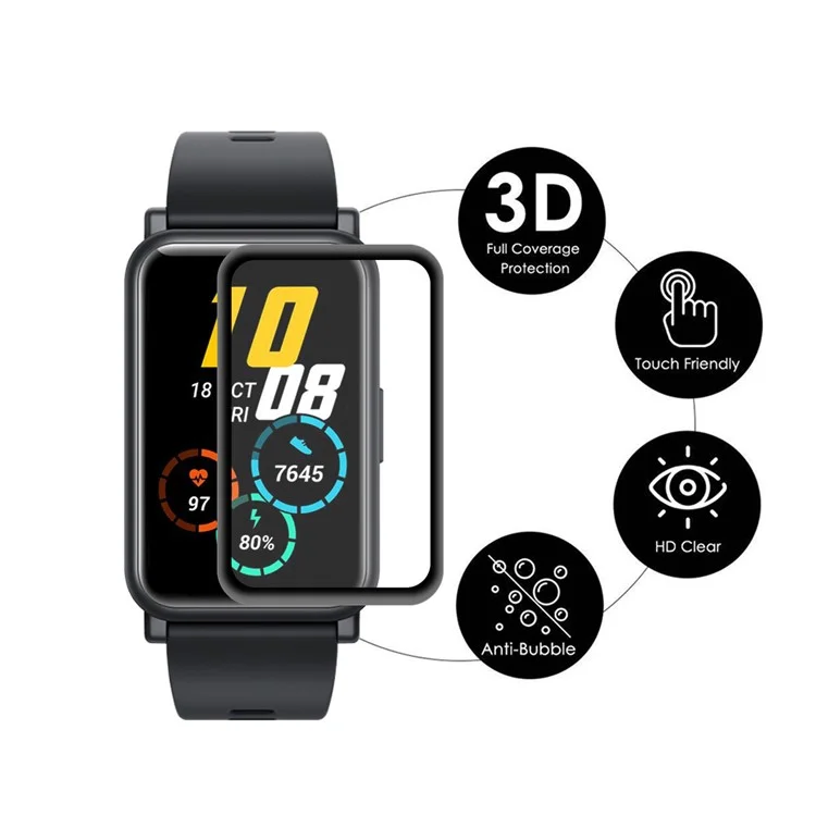 ENKAY HAT PRINCE Protector de pantalla 3D curva de PC suave + cobertura completa de PMMA HD para Honor Watch ES