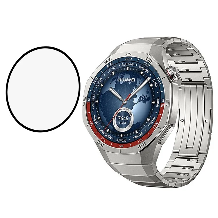 Para Huawei Watch GT 5 Pro 42mm Protetor de Tela Completa Borda Preta Película de Tela de Smartwatch Suave PMMA