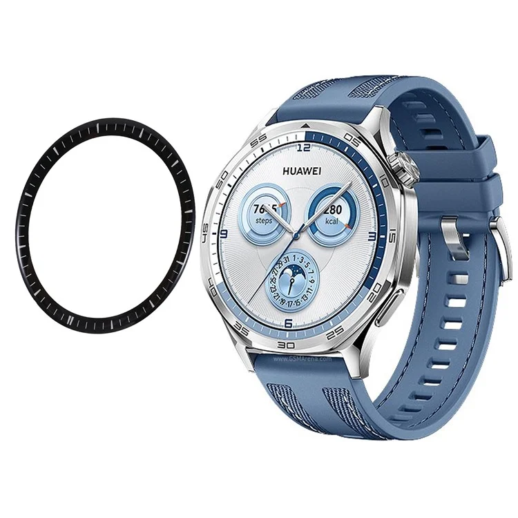 For Huawei Watch GT 5 46mm Full Screen Protector Black Edge Soft PMMA Smartwatch Screen Film
