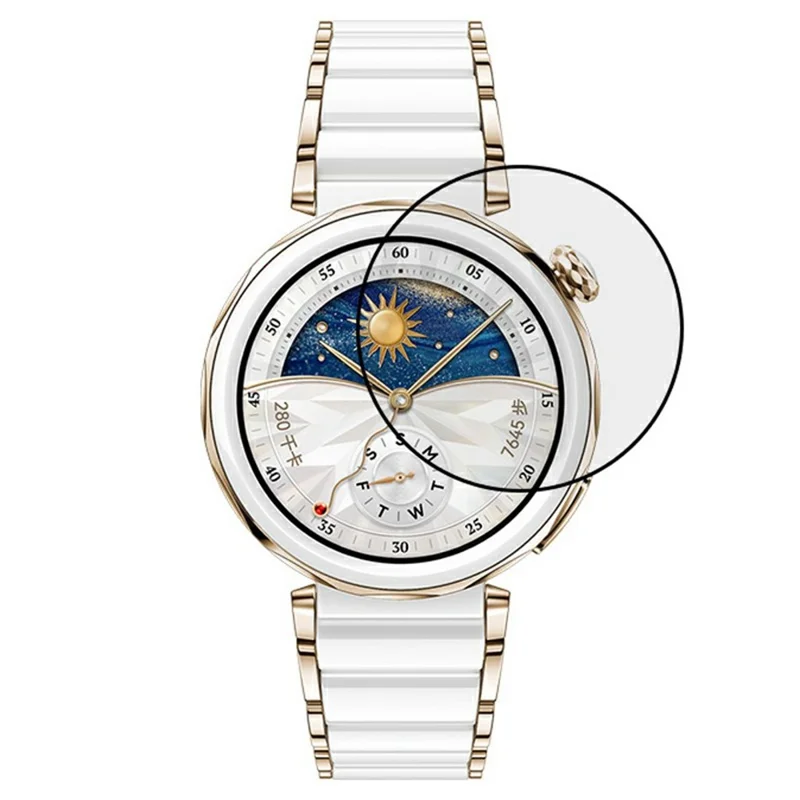 RURIHAI Para Huawei Watch GT 5 Pro 42mm Protetor de Tela PMMA 3D Cola Completa Filme de Tela do Relógio