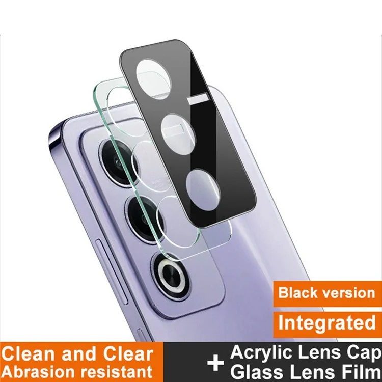 IMAK Für Oppo A3 Pro (indien) 5G Tempered Glass Lens Film+acrylkappe (schwarze Version)