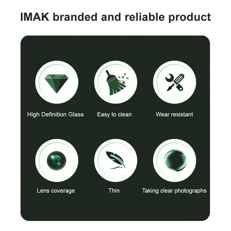 IMAK For Realme Realme 13+ 5G / 13 Pro 5G (China) Camera Lens Protector Tempered Glass HD Clear Lens Film (Black Version)