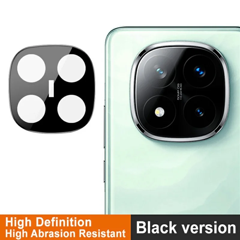 IMAK For Xiaomi Redmi Note 14 Pro+ 5G Camera Lens Protector Tempered Glass HD Clear Lens Film (Black Version)