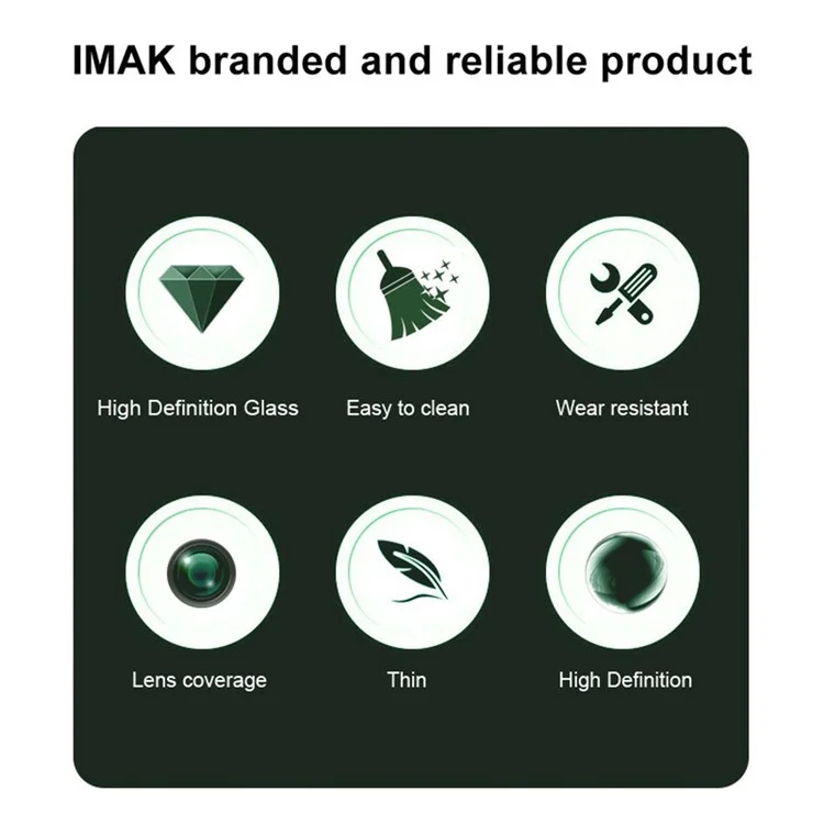 IMAK 2Pcs / Set For Realme 13+ 5G (Global) / 13 Pro 5G (China) Camera Lens Protector Ultra Clear Tempered Glass Lens Film