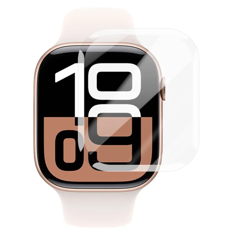 RURIHAI For Apple Watch Series 10 42mm Screen Protector 3D UV Liquid High Aluminum-Silicon Glass Film