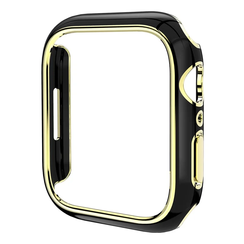 Bulk Purchasing For Apple Watch SE (2022) / SE / 6 / 5 / 4 44mm Watch Case Quick Release Electroplating PC Watch Cover - Black / Gold